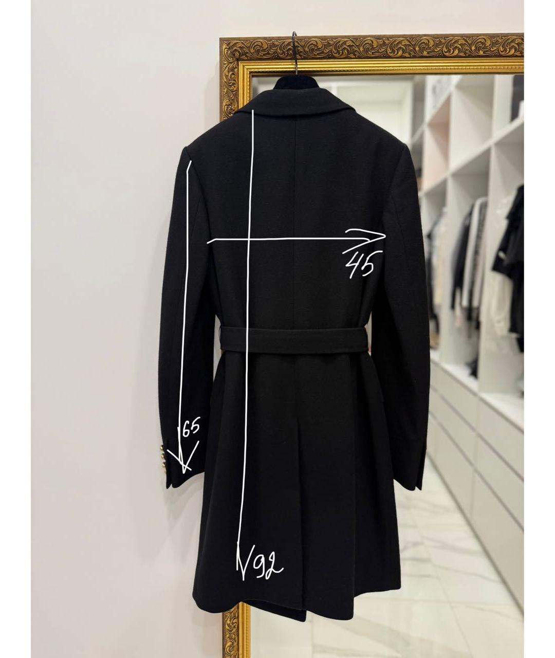 BALMAIN Черное кашемировое пальто, фото 7