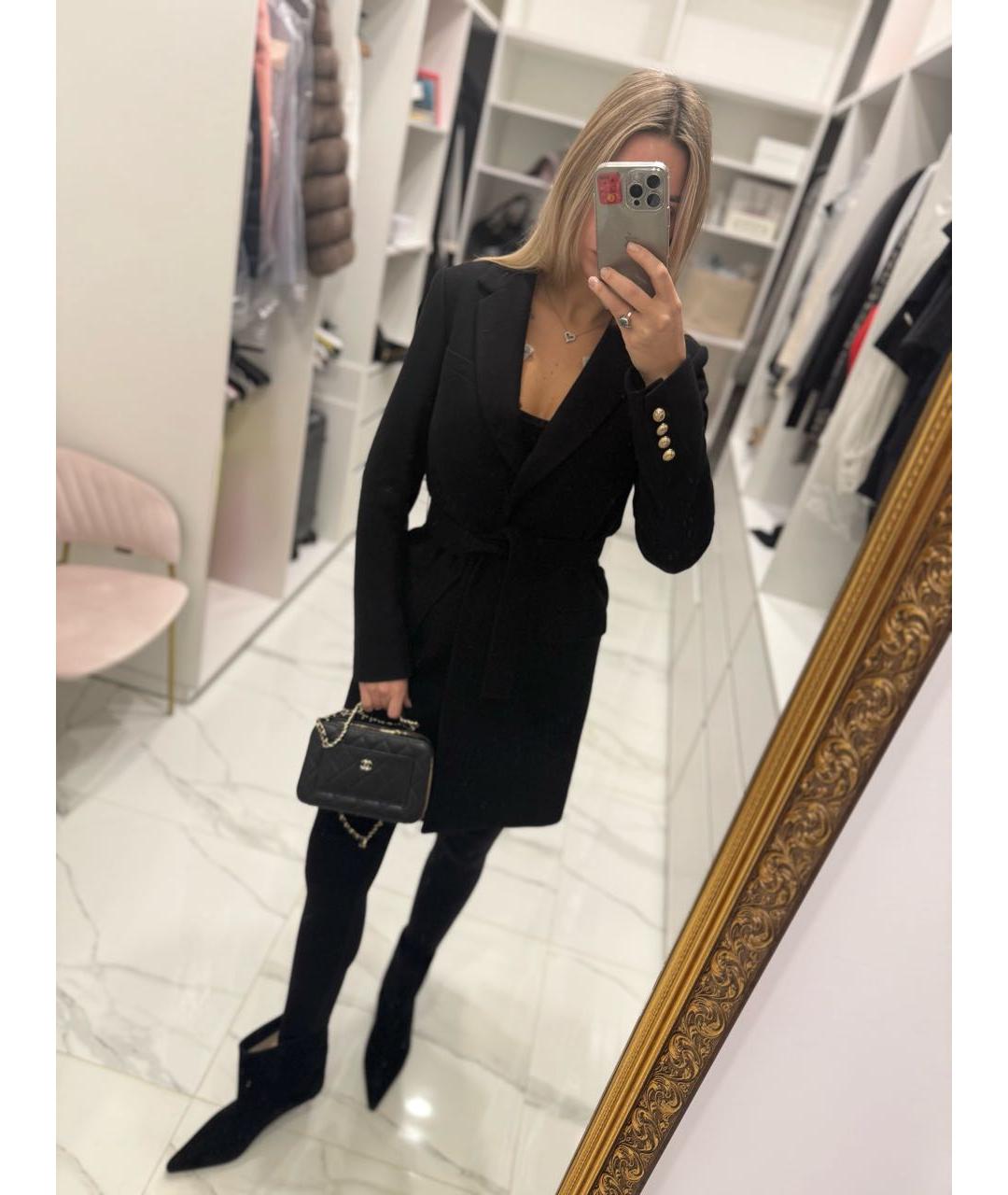 BALMAIN Черное кашемировое пальто, фото 3