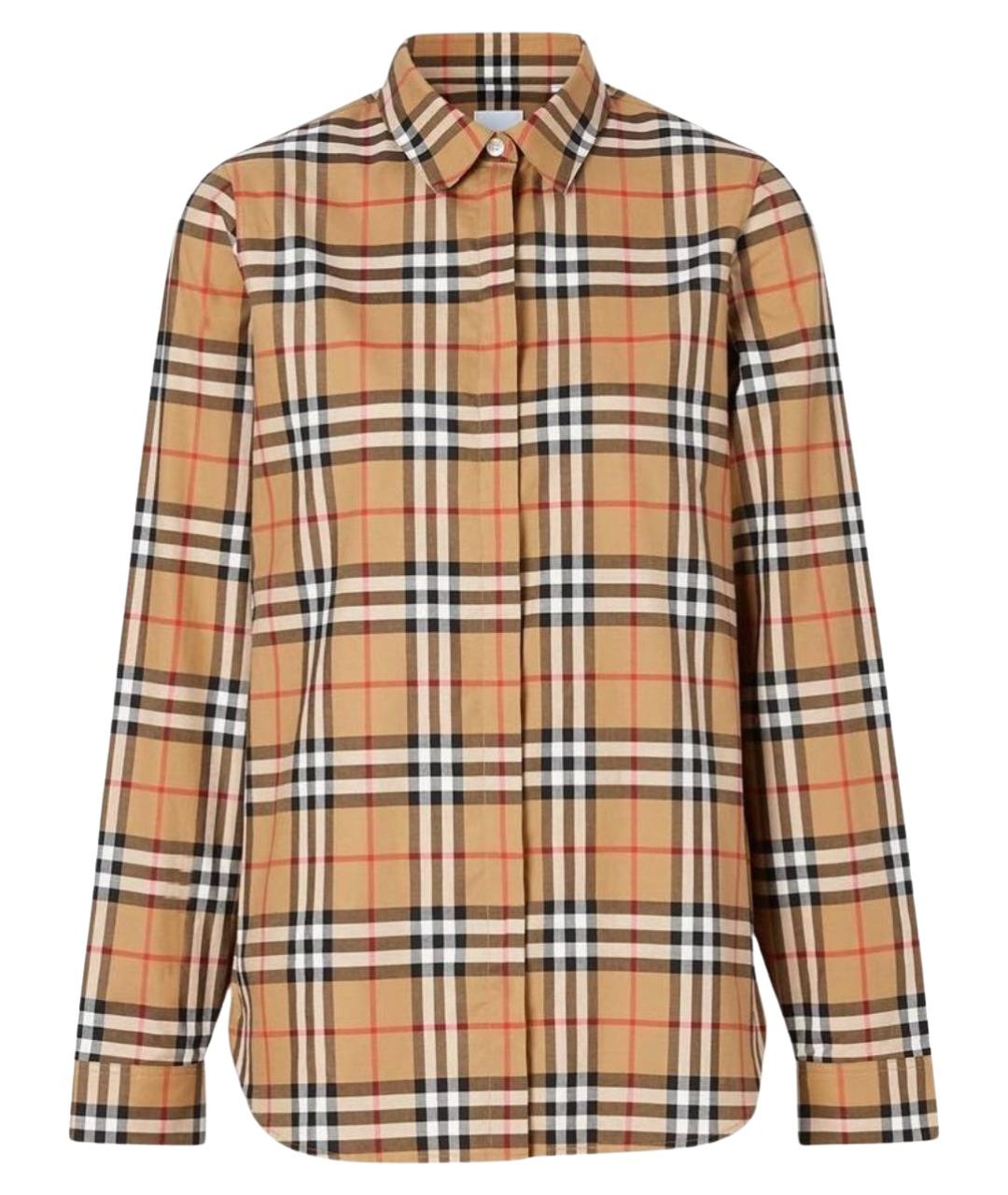 BURBERRY Бежевая хлопковая рубашка, фото 1