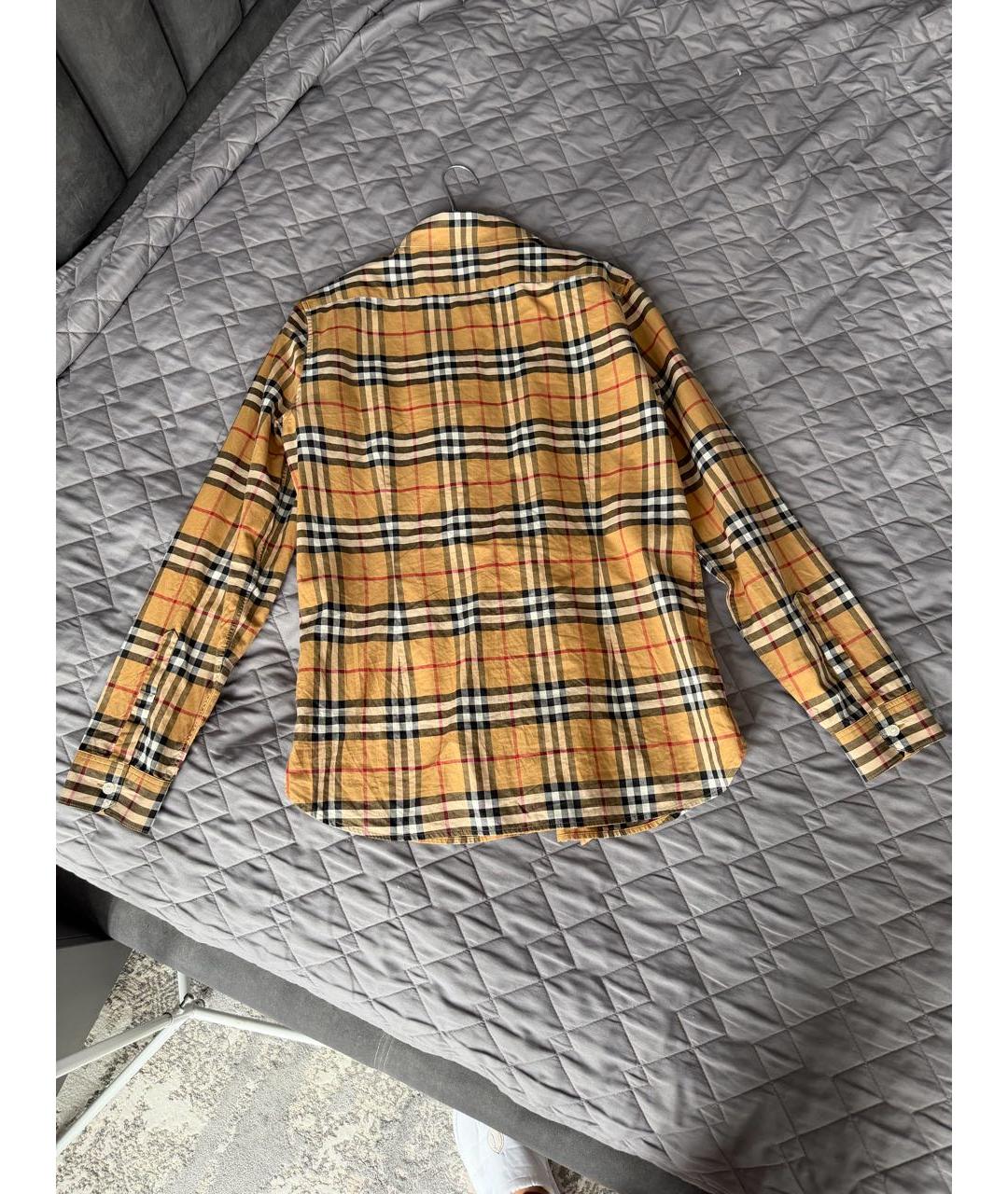 BURBERRY Бежевая хлопковая рубашка, фото 2