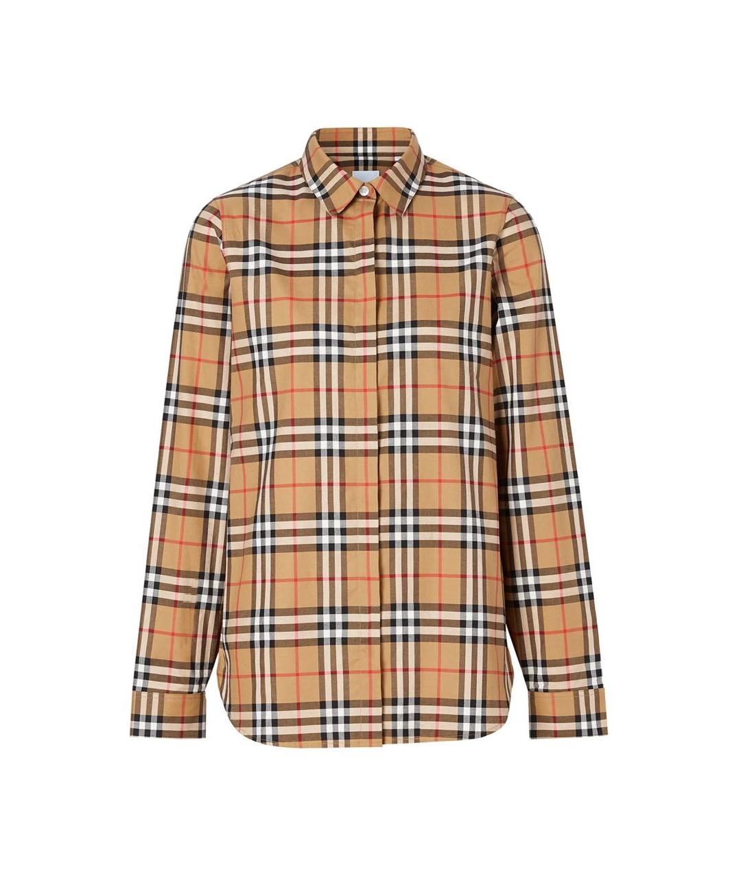 BURBERRY Бежевая хлопковая рубашка, фото 5
