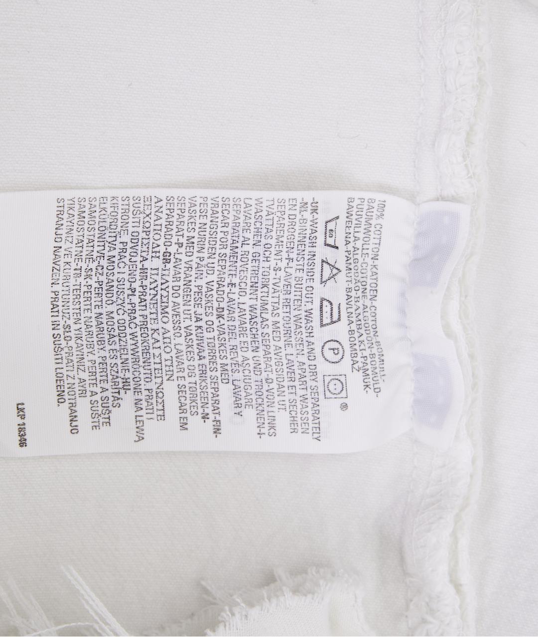 LEVI'S Белые хлопковые прямые джинсы, фото 4