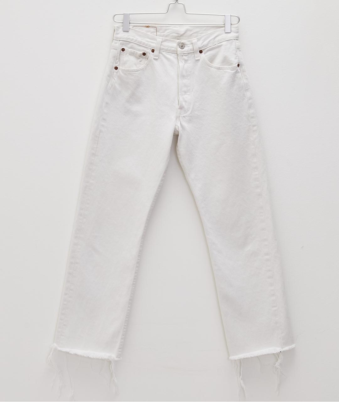 LEVI'S Белые хлопковые прямые джинсы, фото 5