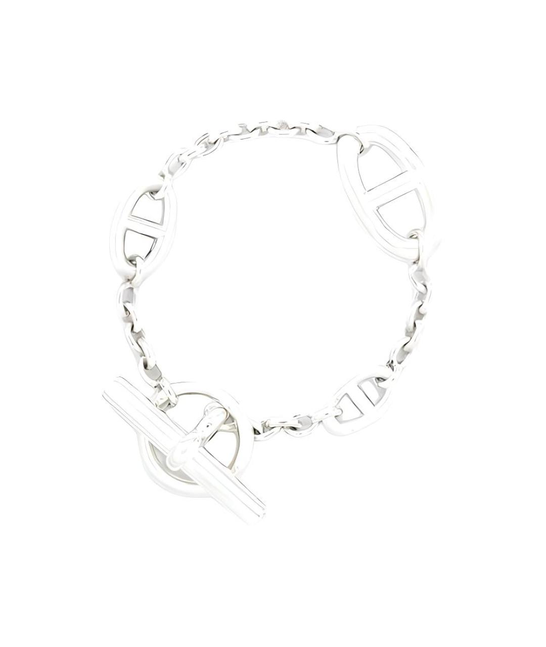 HERMES Серебрянный серебряный браслет, фото 1