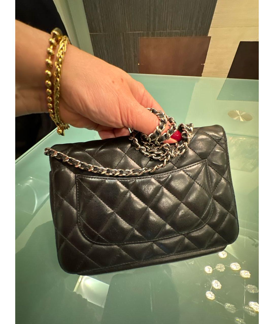 CHANEL Черная кожаная сумка через плечо, фото 3