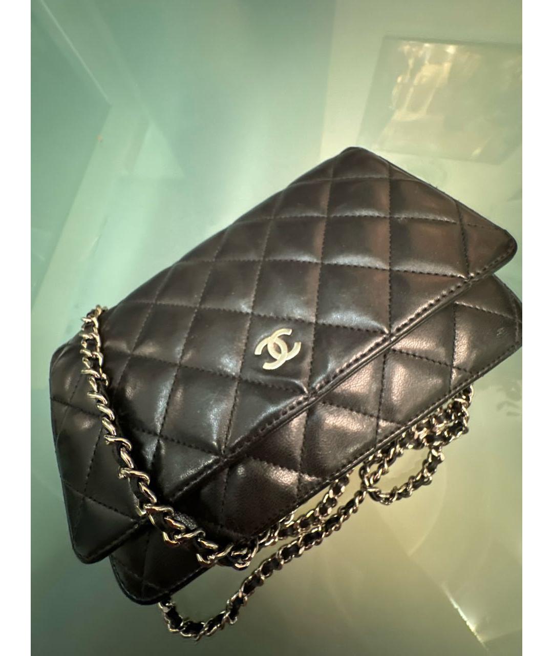 CHANEL Черная кожаная сумка через плечо, фото 2