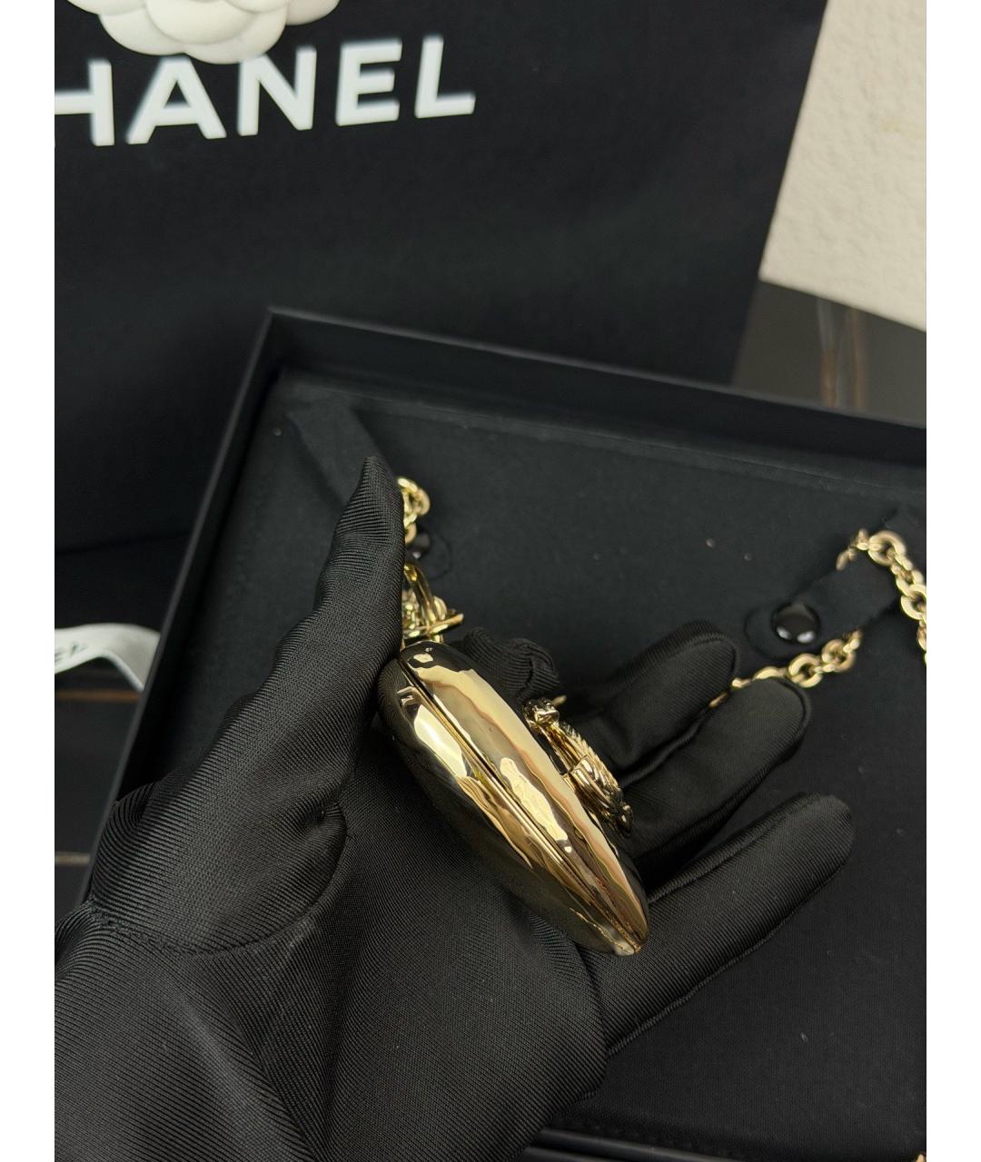 CHANEL Золотая металлическая подвеска, фото 5