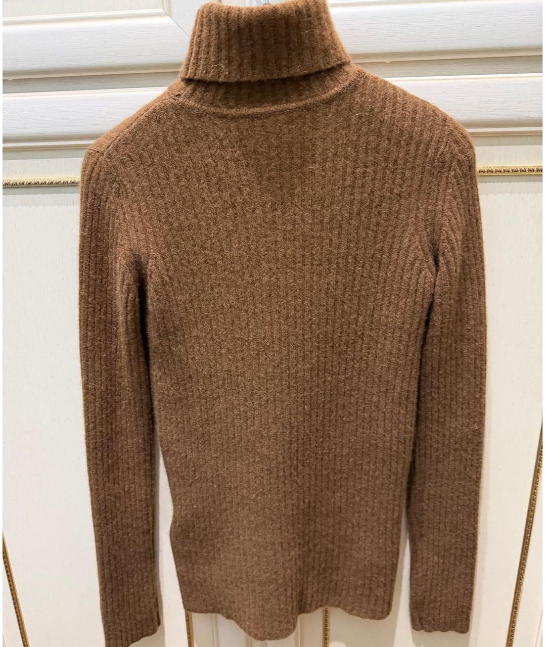 SAINT LAURENT Коричневая шерстяная водолазка, фото 7