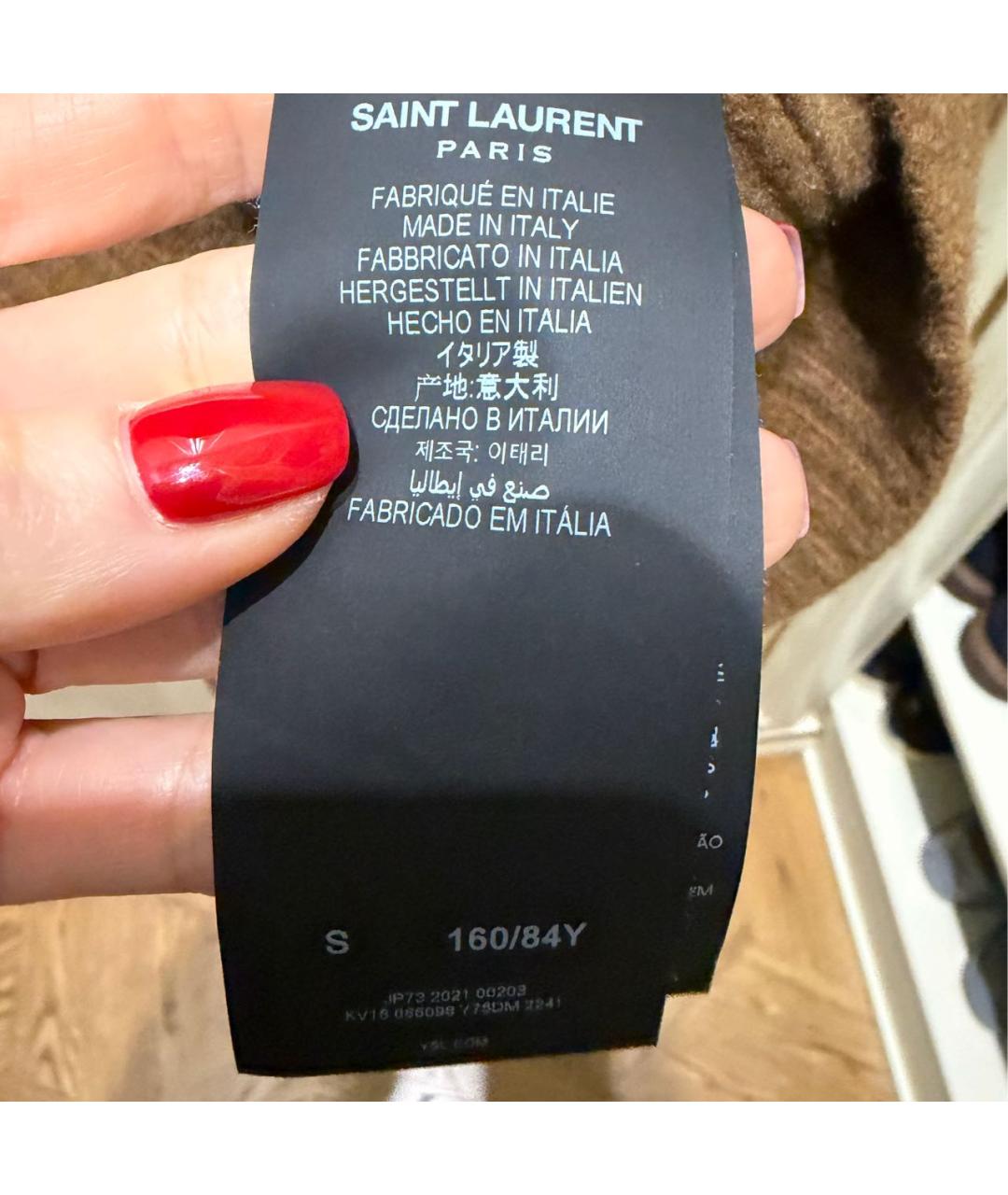 SAINT LAURENT Коричневая шерстяная водолазка, фото 5