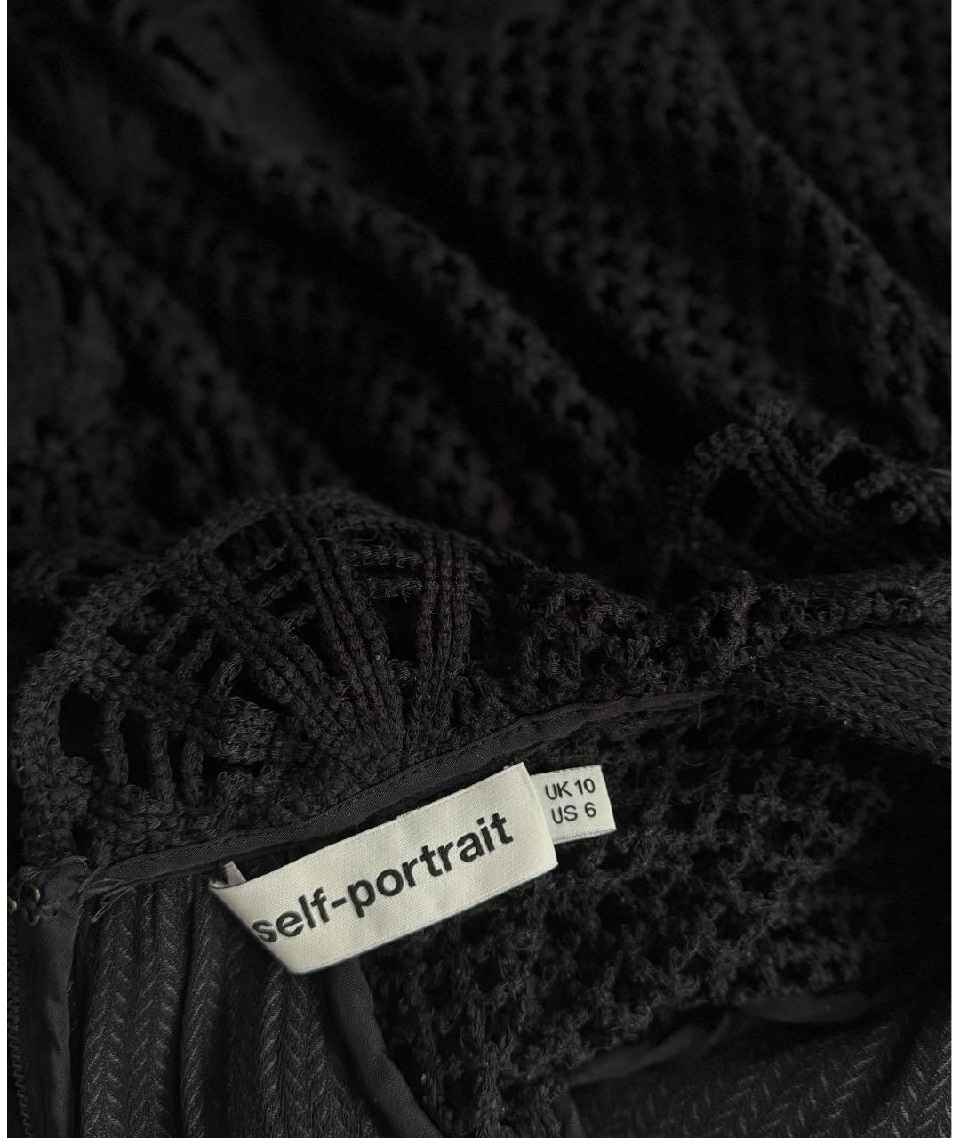 SELF-PORTRAIT Черное коктейльное платье, фото 6