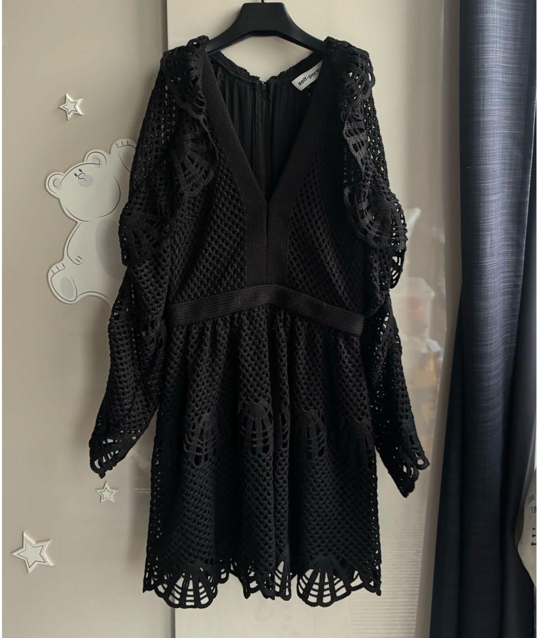 SELF-PORTRAIT Черное коктейльное платье, фото 2