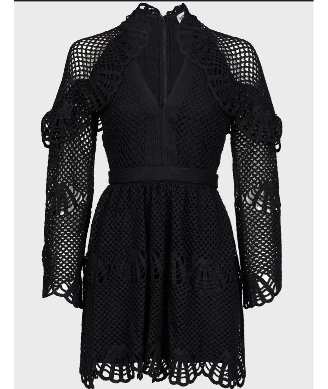 SELF-PORTRAIT Черное коктейльное платье, фото 8