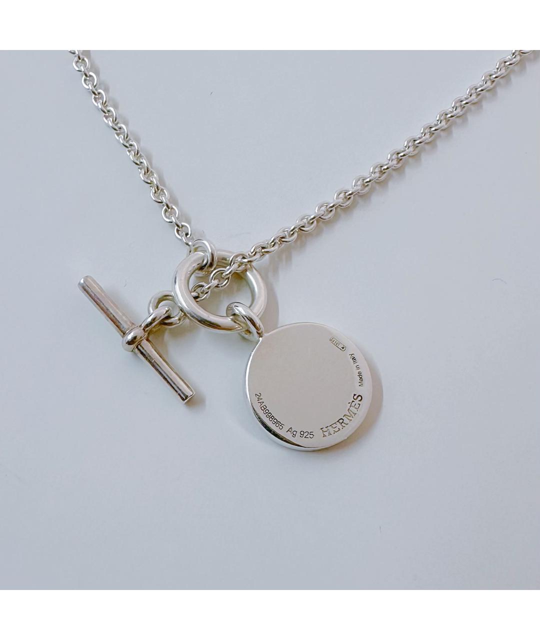 HERMES Серебряное серебряное колье, фото 6