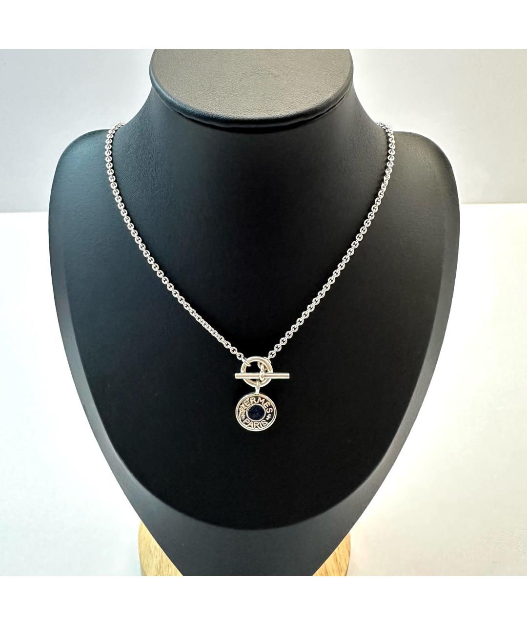 HERMES Серебряное серебряное колье, фото 2