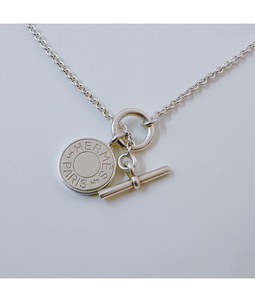 HERMES Серебряное серебряное колье, фото 10