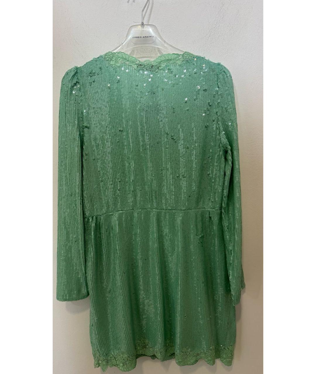 TWIN-SET Зеленые полиэстеровое вечернее платье, фото 2