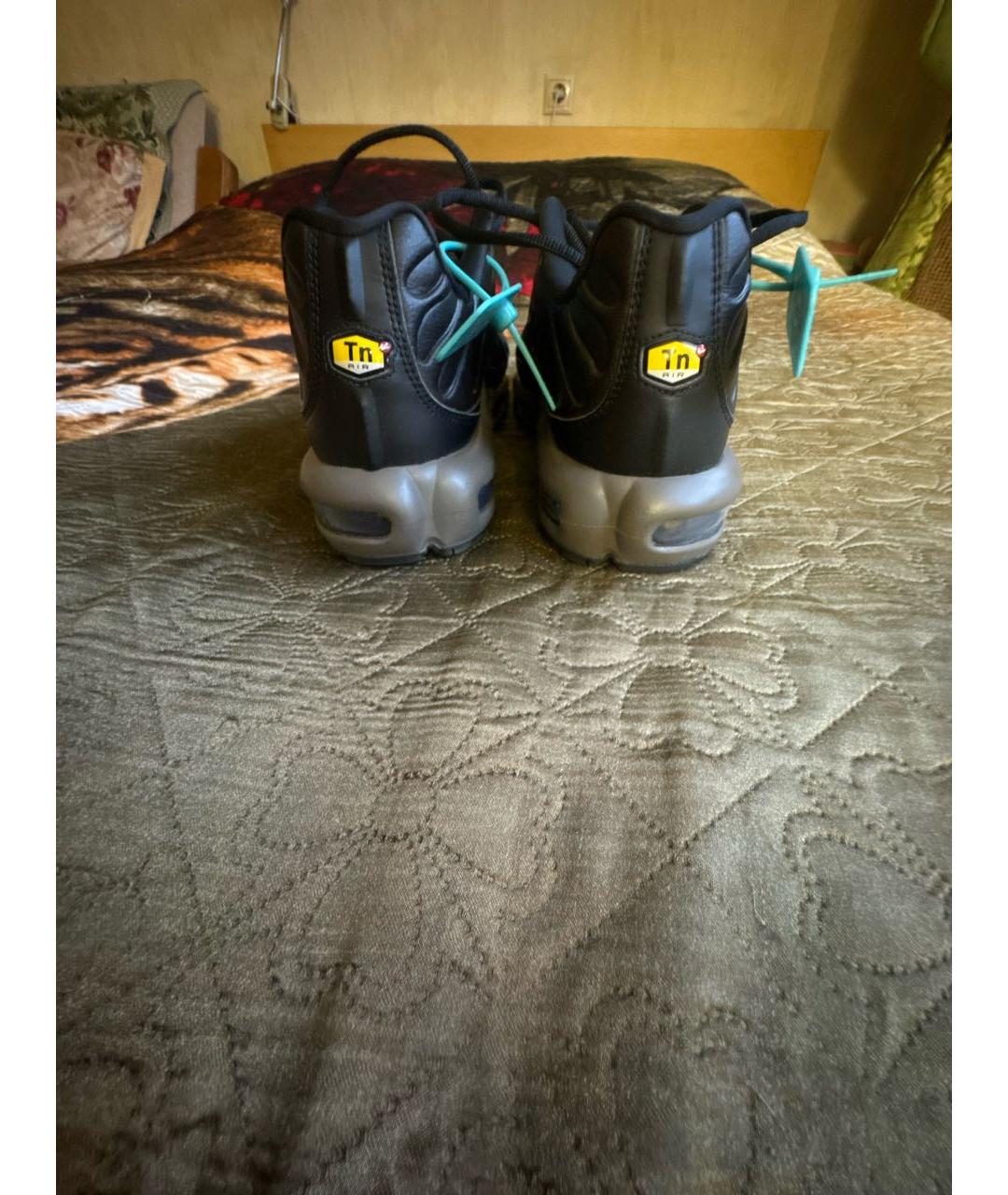 NIKE Черные кожаные низкие кроссовки / кеды, фото 4