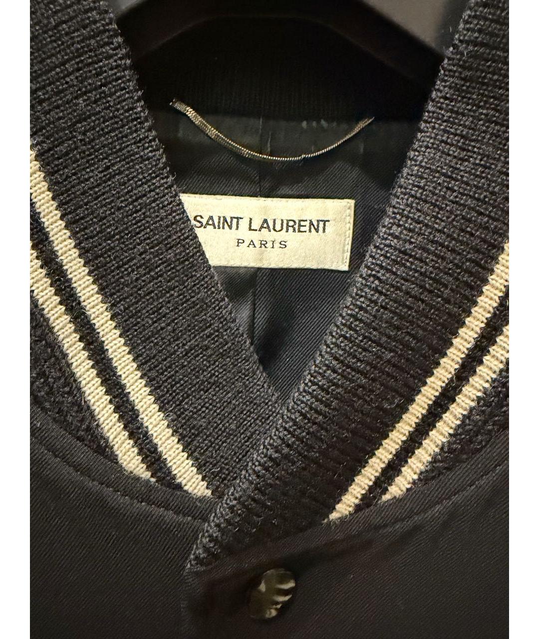 SAINT LAURENT Черная шерстяная куртка, фото 3
