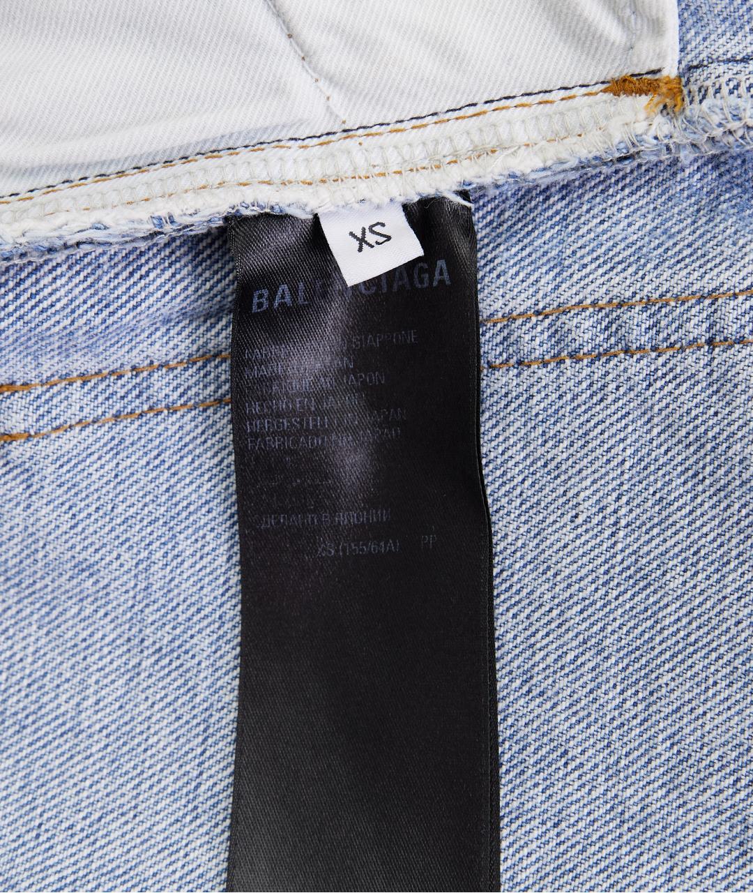 BALENCIAGA Голубые хлопковые прямые джинсы, фото 5