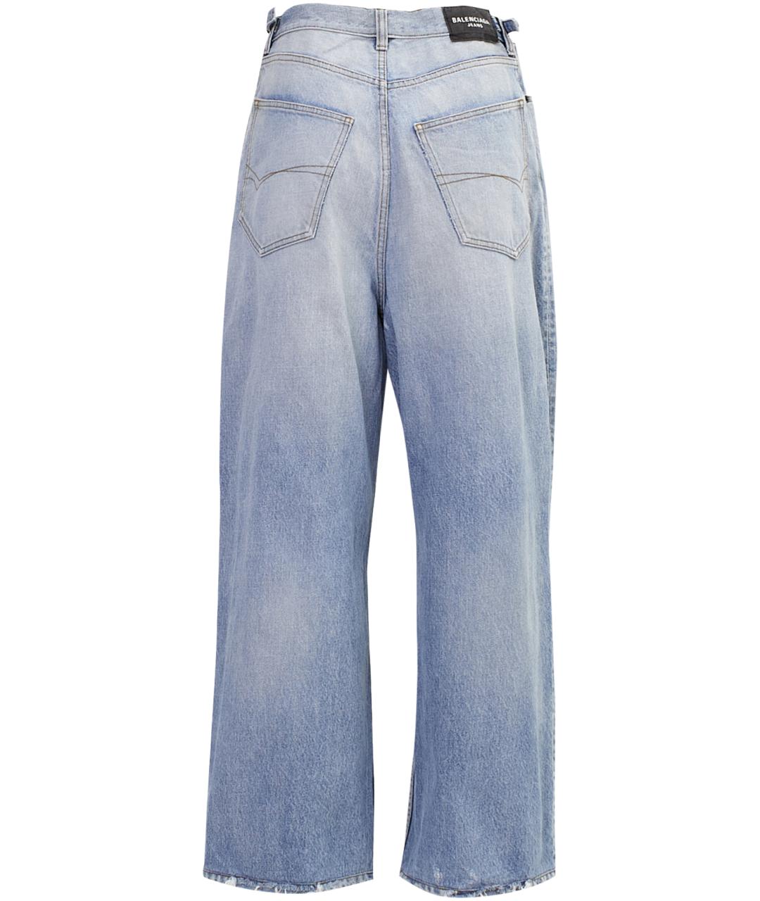 BALENCIAGA Голубые хлопковые прямые джинсы, фото 10