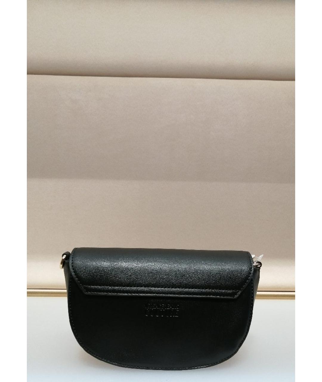 VERSACE JEANS COUTURE Черная кожаная сумка через плечо, фото 3