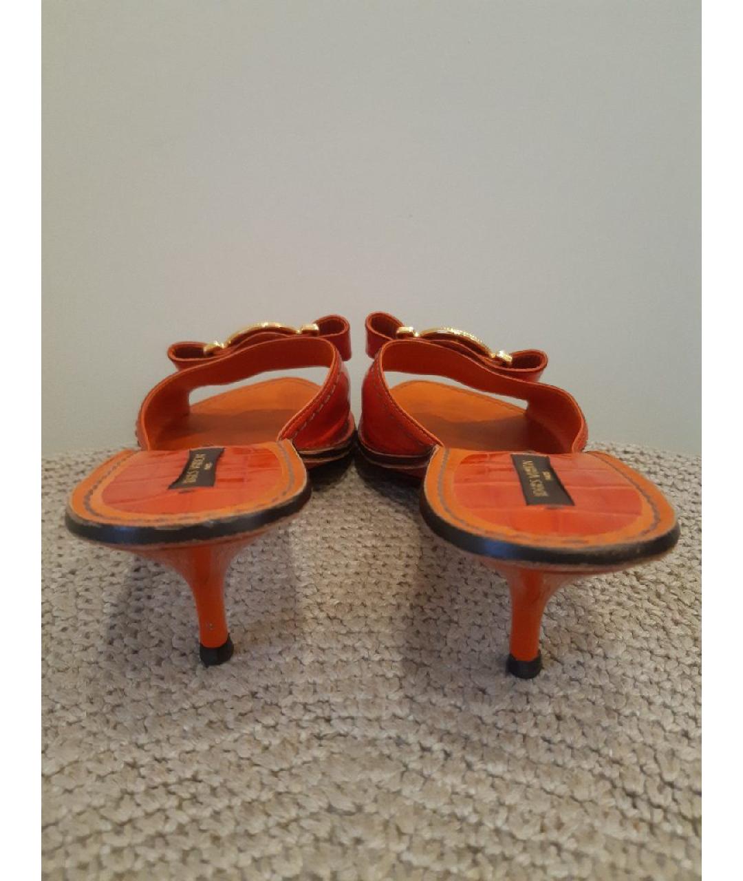 LOUIS VUITTON Красные кожаные мюли, фото 4