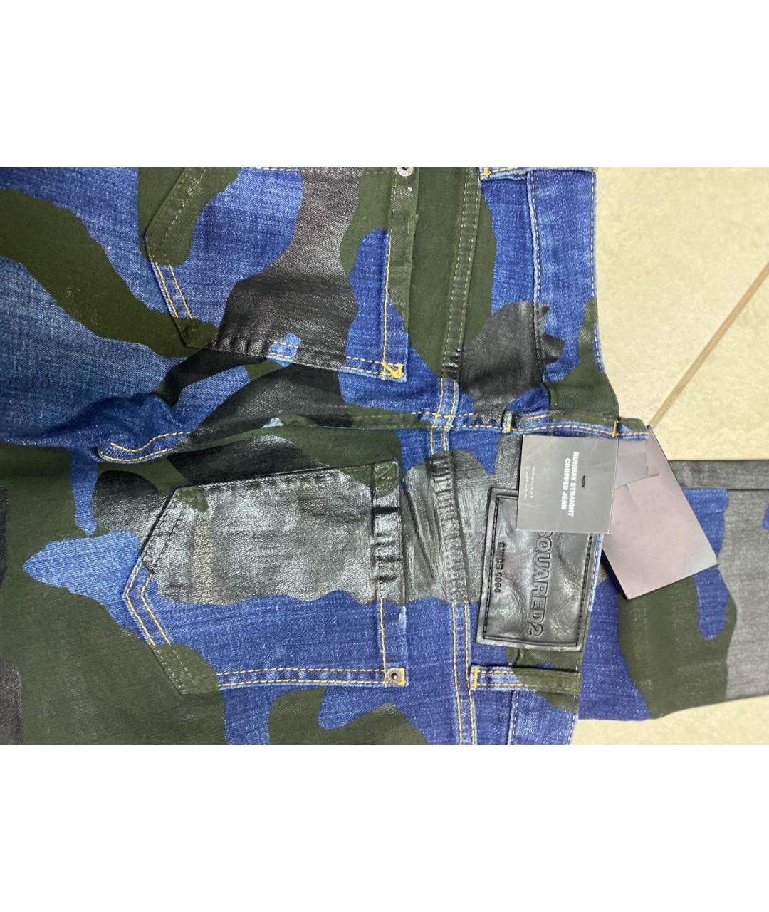 DSQUARED2 Мульти хлопко-эластановые джинсы слим, фото 2