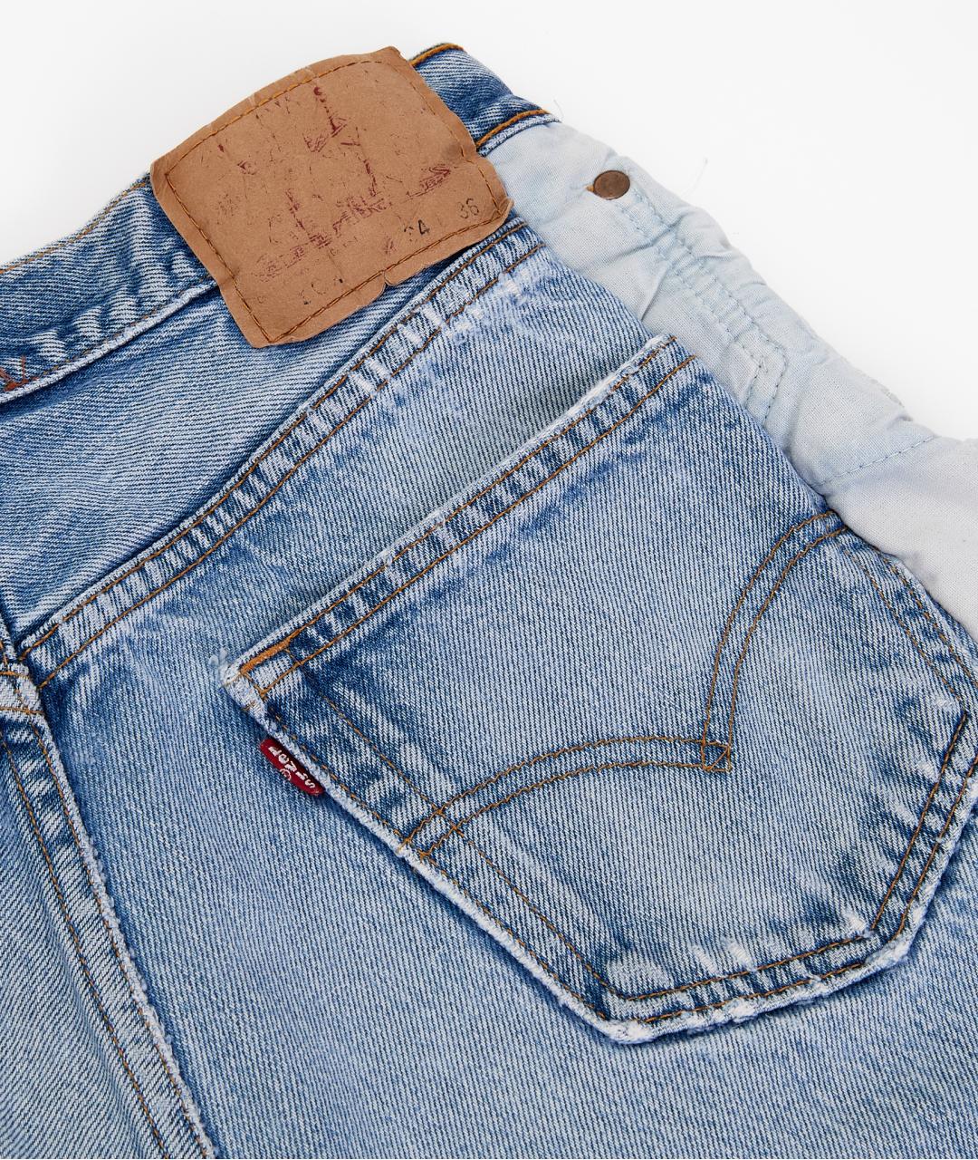 LEVI'S Голубые хлопковые прямые джинсы, фото 4