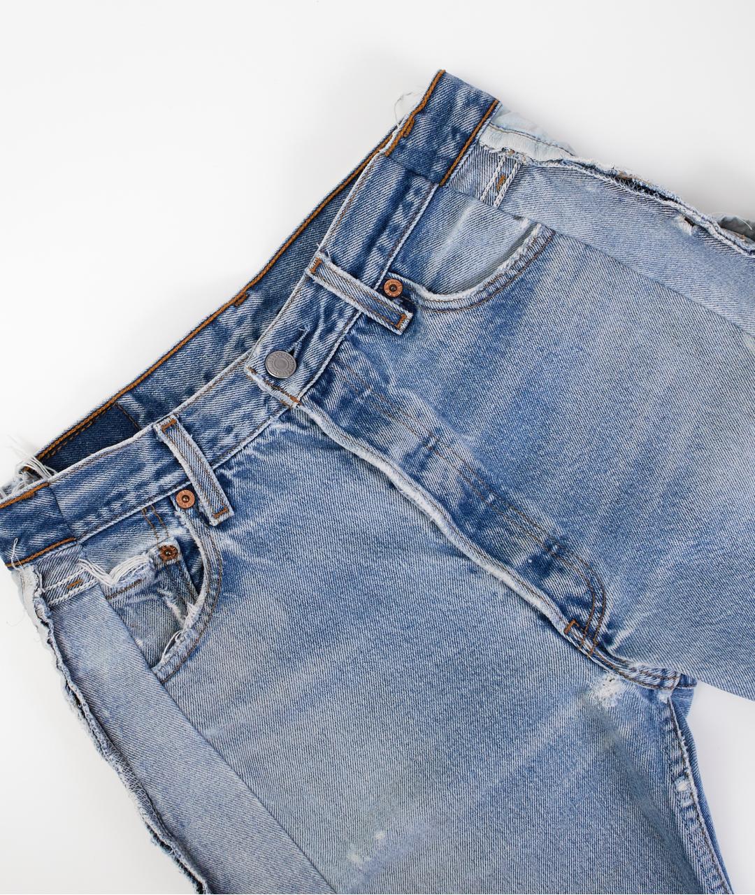 LEVI'S Голубые хлопковые прямые джинсы, фото 2