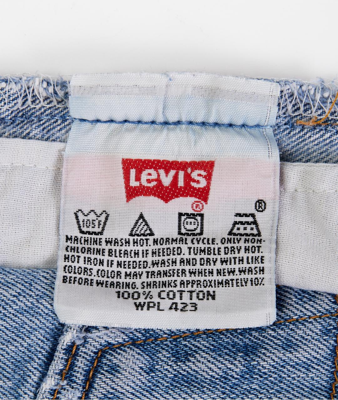 LEVI'S Голубые хлопковые прямые джинсы, фото 3