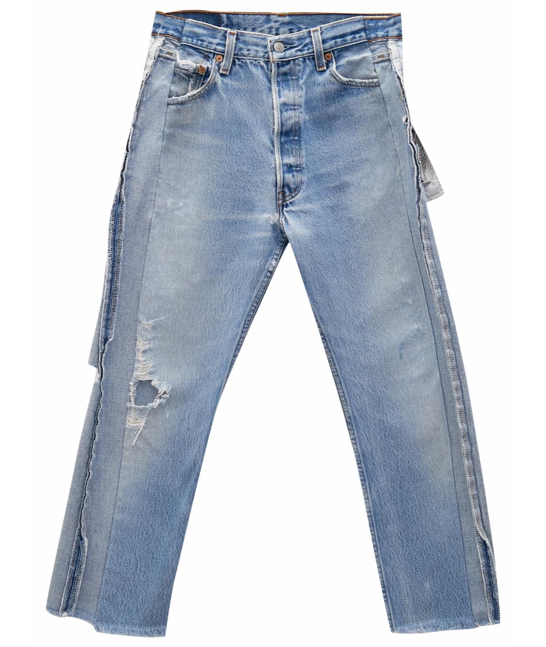 LEVI'S Голубые хлопковые прямые джинсы, фото 1