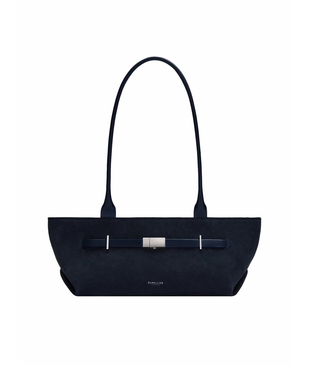 DEMELLIER Темно-синяя замшевая сумка тоут, фото 1