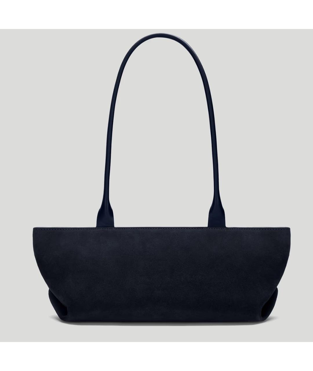 DEMELLIER Темно-синяя замшевая сумка тоут, фото 4