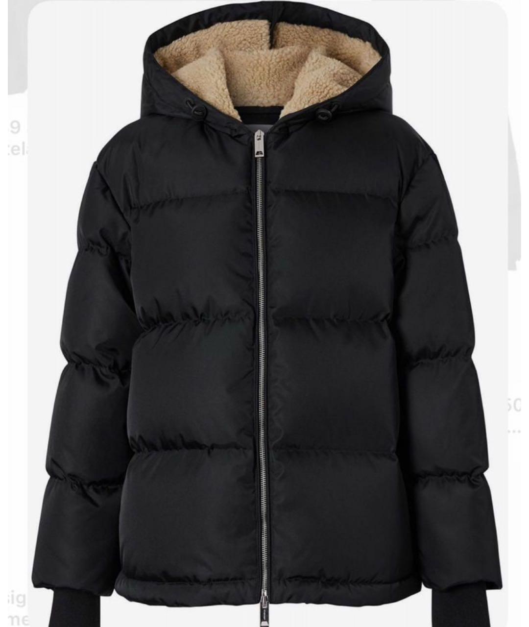 BURBERRY Черный вискозный пуховик, фото 9