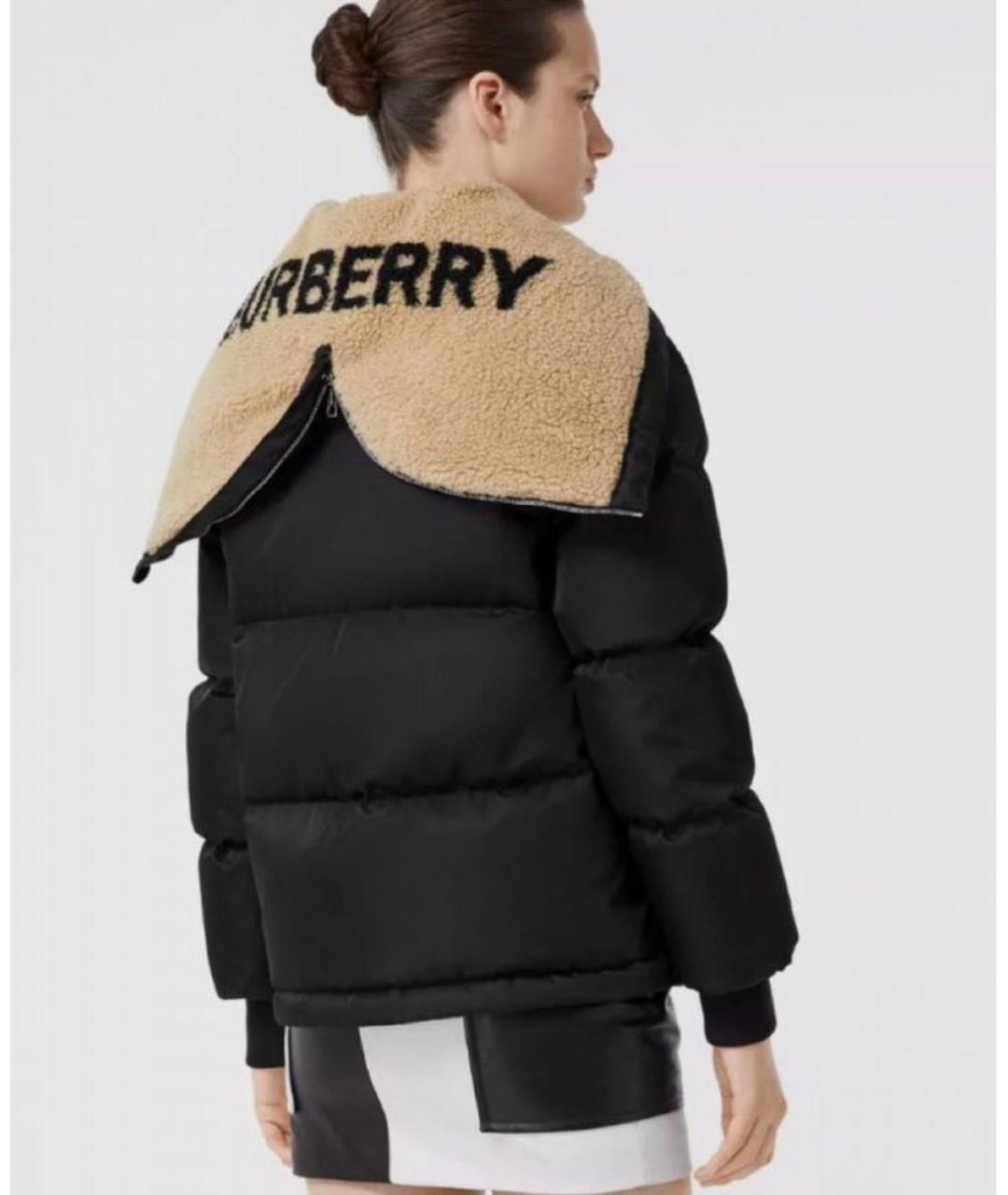BURBERRY Черный вискозный пуховик, фото 2