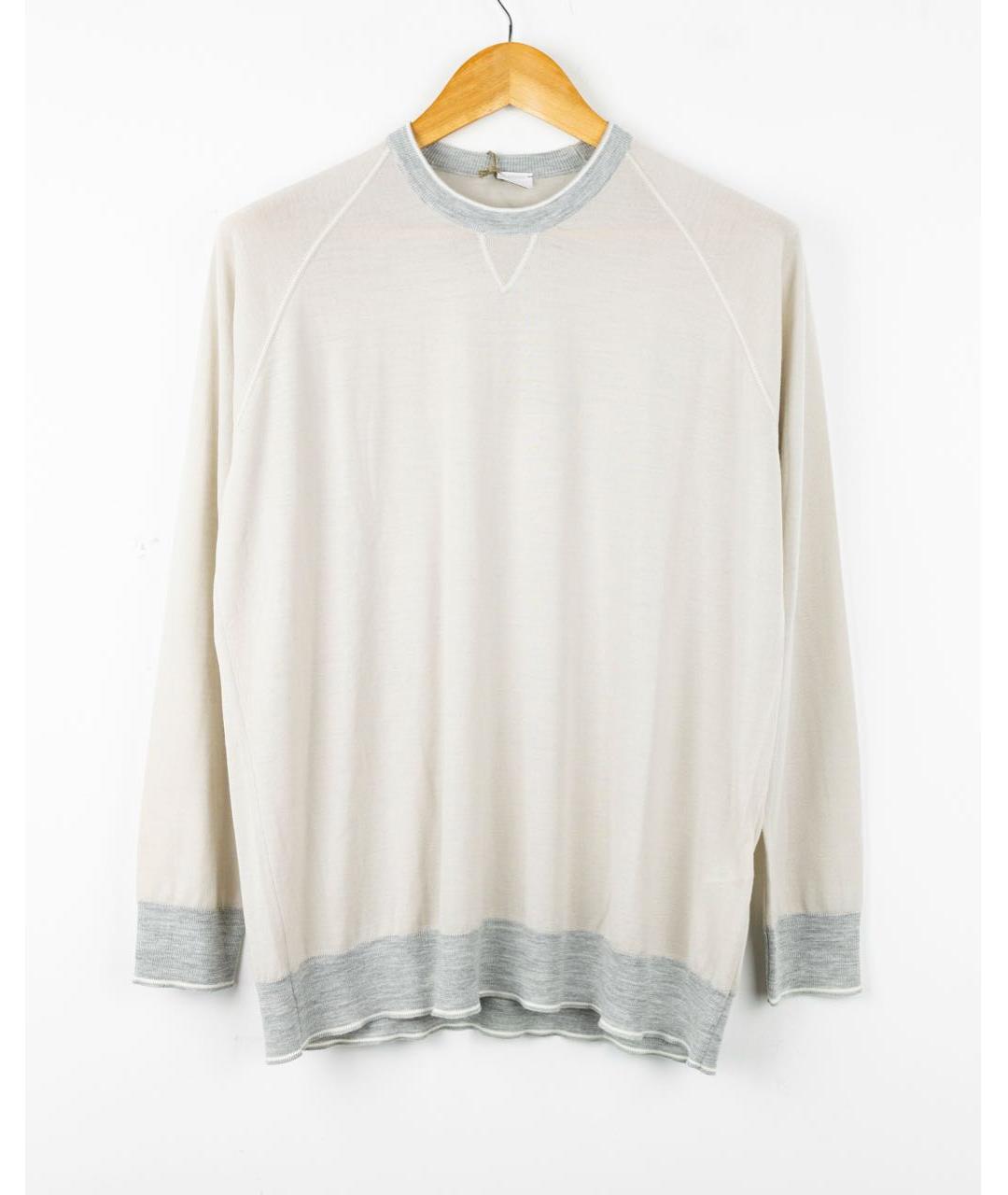 ELEVENTY Бежевый шерстяной джемпер / свитер, фото 5