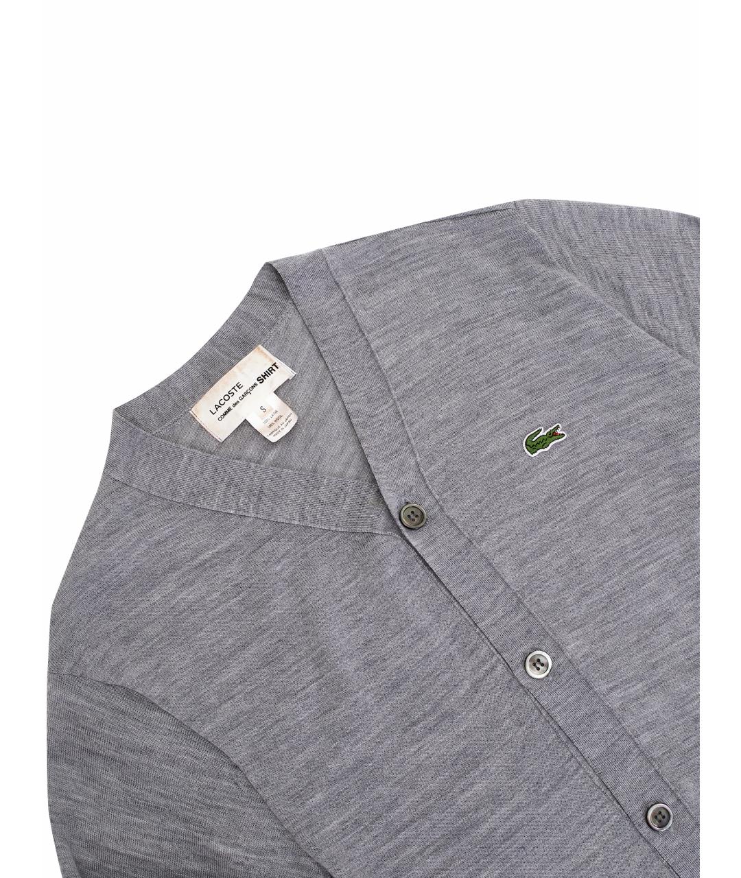 LACOSTE Серый шерстяной кардиган, фото 11