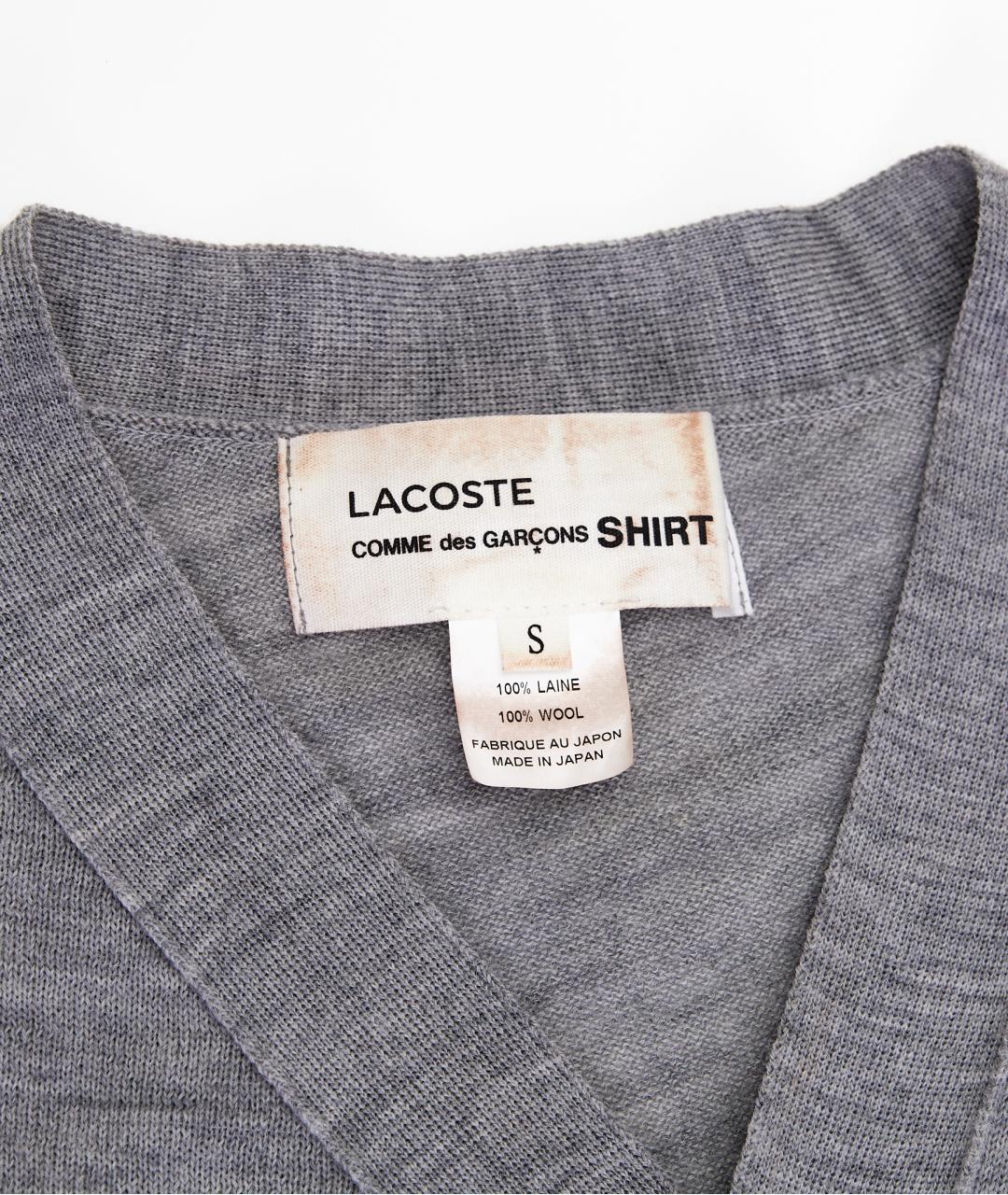LACOSTE Серый шерстяной кардиган, фото 5