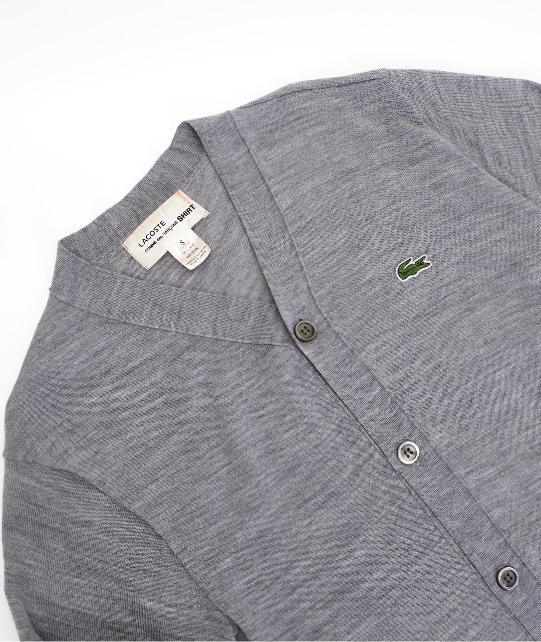 LACOSTE Серый шерстяной кардиган, фото 3