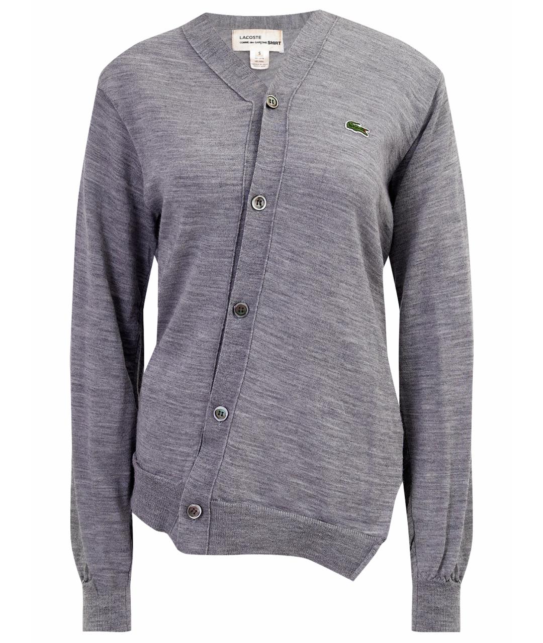LACOSTE Серый шерстяной кардиган, фото 1