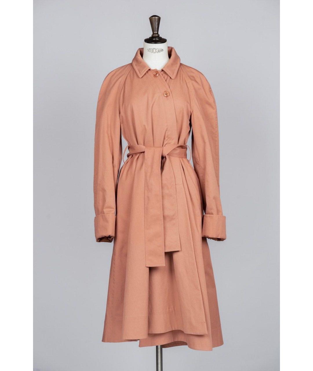 LEMAIRE Коралловый хлопковый тренч/плащ, фото 3