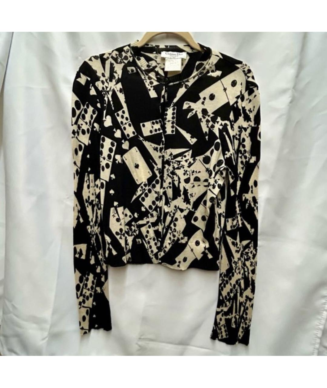 CHRISTIAN DIOR Черный кашемировый кардиган, фото 3