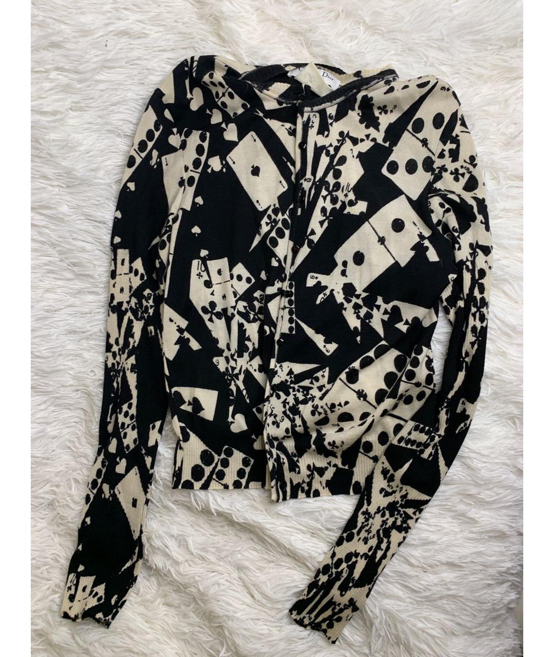 CHRISTIAN DIOR Черный кашемировый кардиган, фото 2