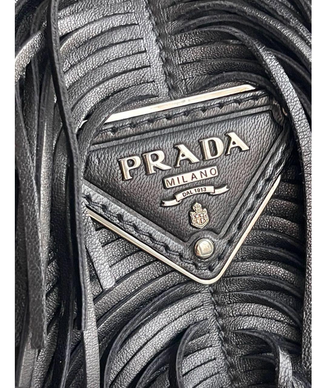 PRADA Черная кожаная сумка тоут, фото 3