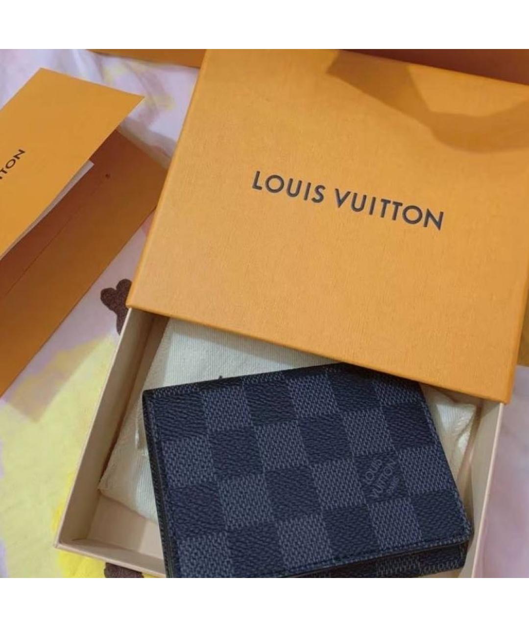 LOUIS VUITTON Черный кардхолдер, фото 6