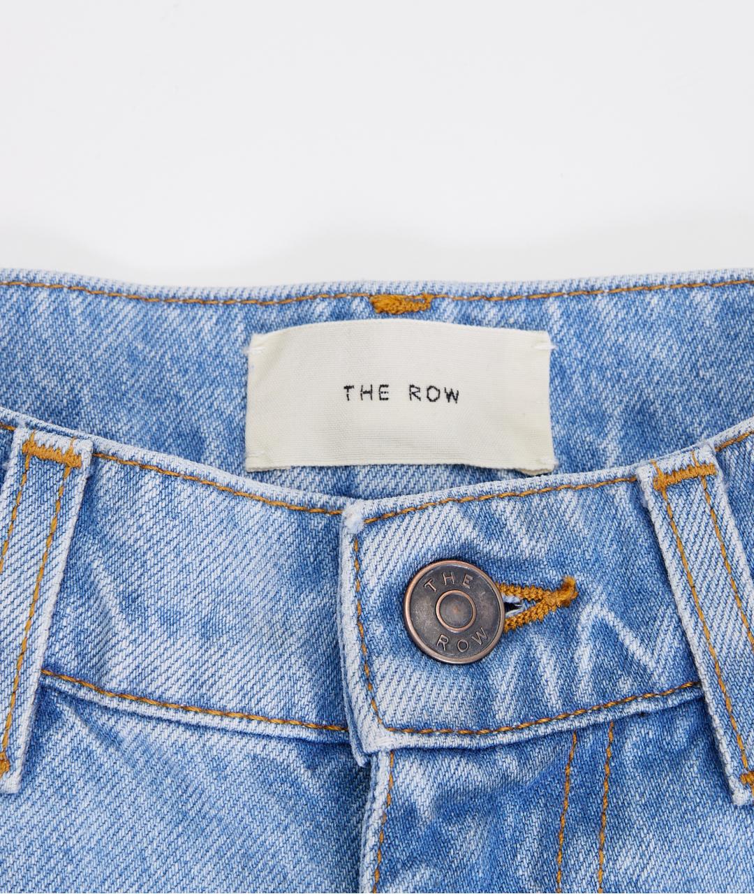 THE ROW Голубые хлопковые прямые джинсы, фото 3