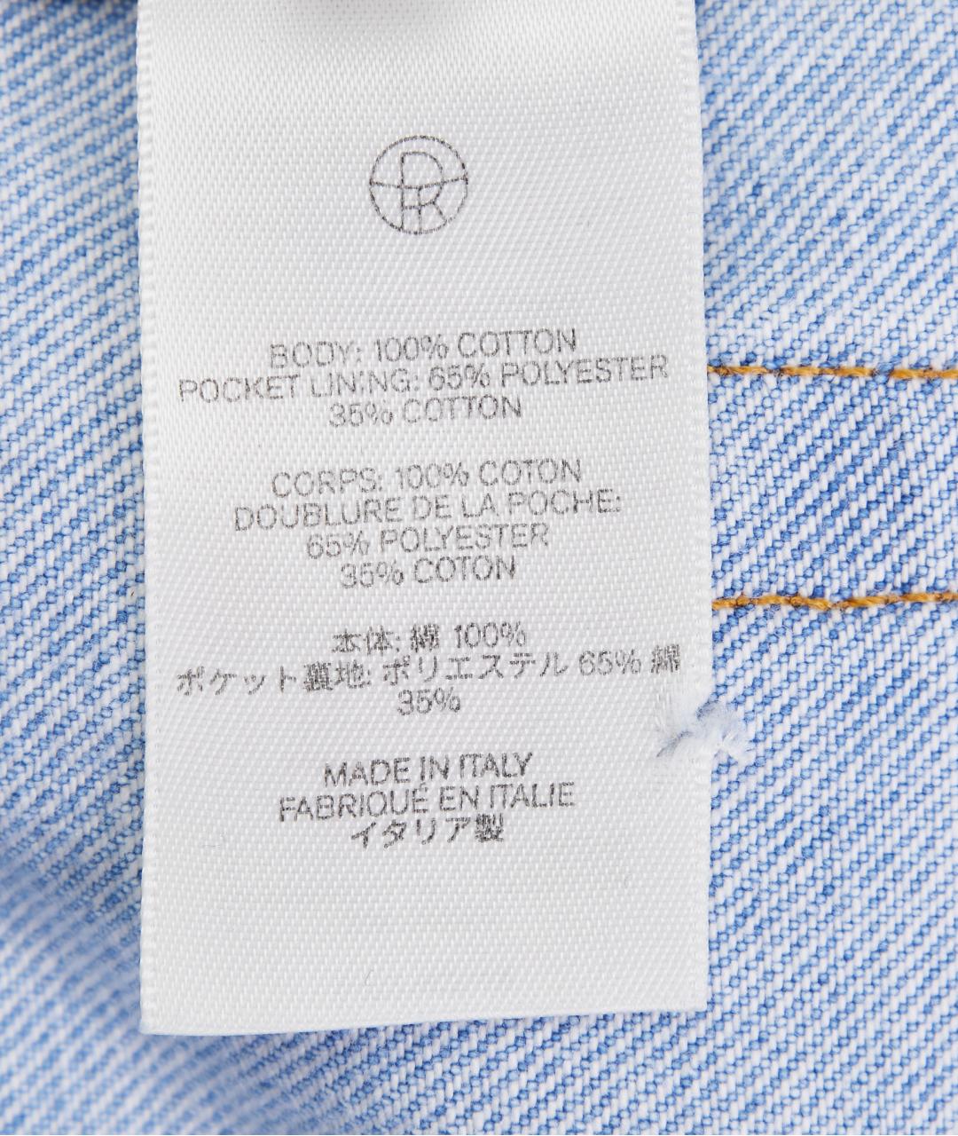 THE ROW Голубые хлопковые прямые джинсы, фото 4