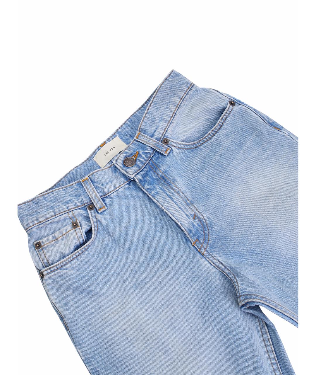THE ROW Голубые хлопковые прямые джинсы, фото 8