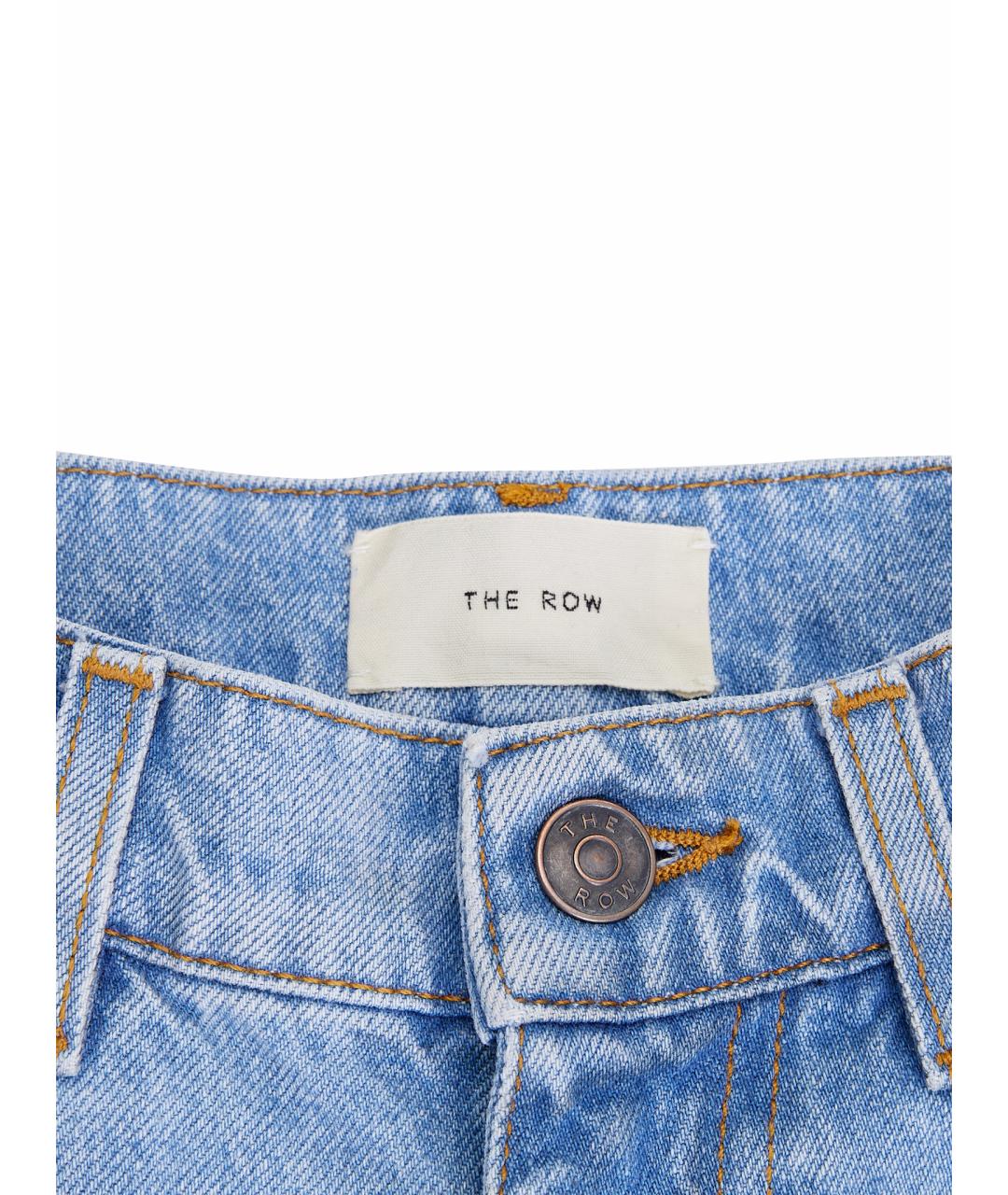 THE ROW Голубые хлопковые прямые джинсы, фото 7