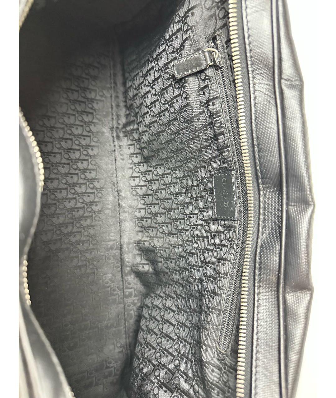 CHRISTIAN DIOR Черная кожаная сумка с короткими ручками, фото 3